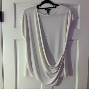 Alfani asymmetrical white blouse